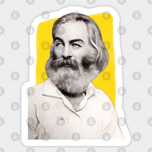 American Poet Walt Whitman illustration Sticker by Litstoy 